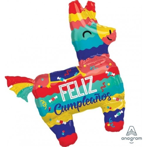 GLOBO 32" FOIL LLAMA FELIZ CUMPLEAÑOS