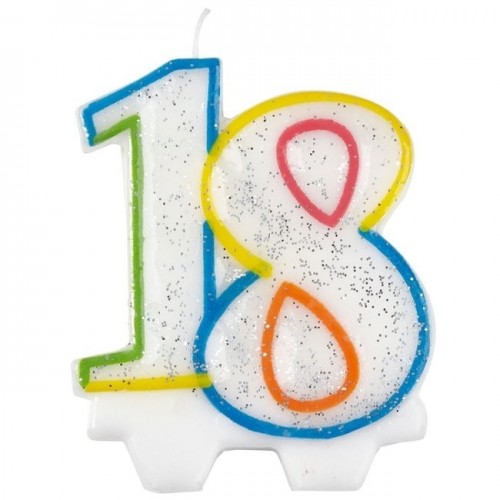 $D VELA FORMA N18 BORDE COLORES 8CM