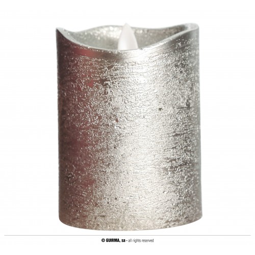   VELON PLATA LED PILAS 10CM
