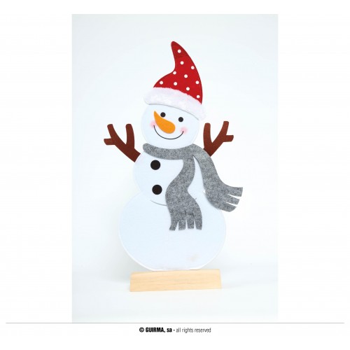 MUÑECO NIEVES SOBREMESA MADERA 67CM