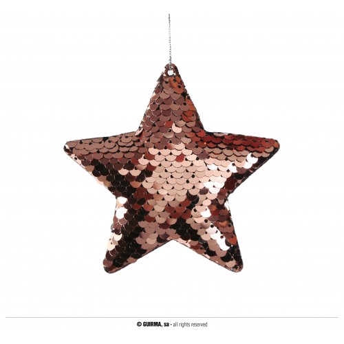 2/U ESTRELLAS LENTEJUELAS ROSA ORO 8CM