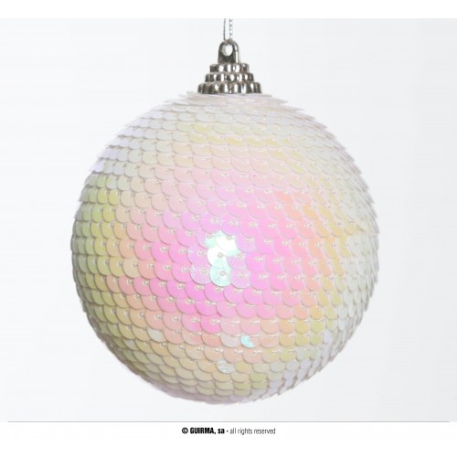 COLGANTE BOLA LENJUELAS MALVA 5CM