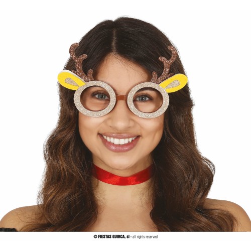 GAFAS GLITTER RENO NAVIDAD
