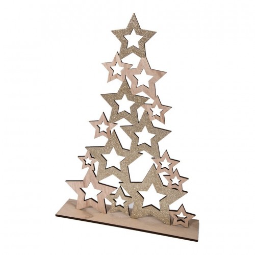 ARBOL MADERA  NAVIDAD ESTRELLAS 60CM