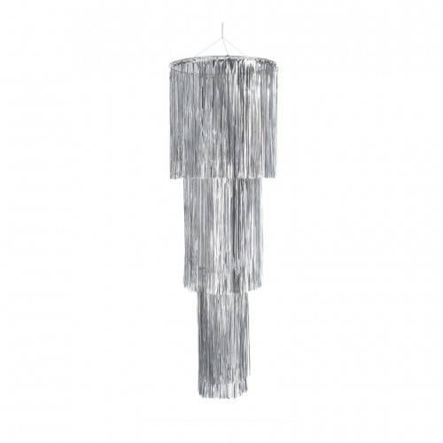 DECORACION OROPEL PLATA 120X40CM