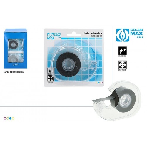 ROLLO CINTA ADHESIVA MAGNETICA 19MMX5MT