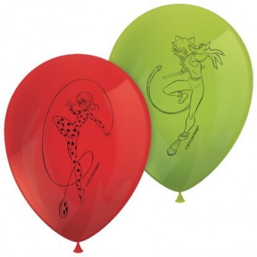   8 GLOBOS 11" LADYBUG