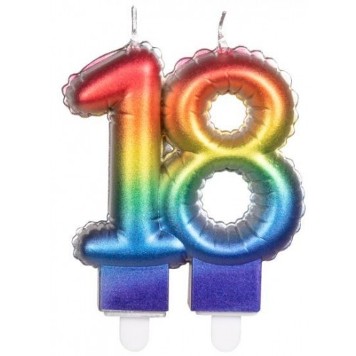 VELA N18 ARCOIRIS 9CM