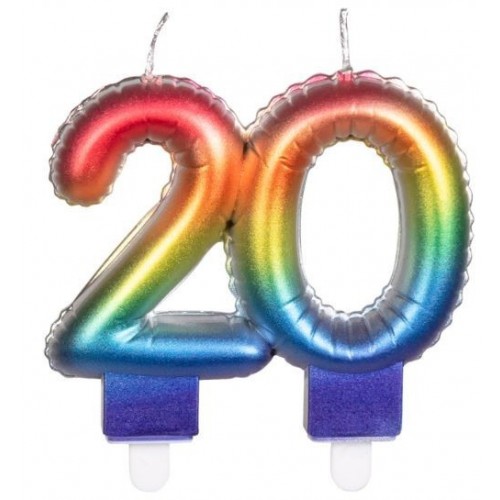 VELA N20 ARCOIRIS 9 CM