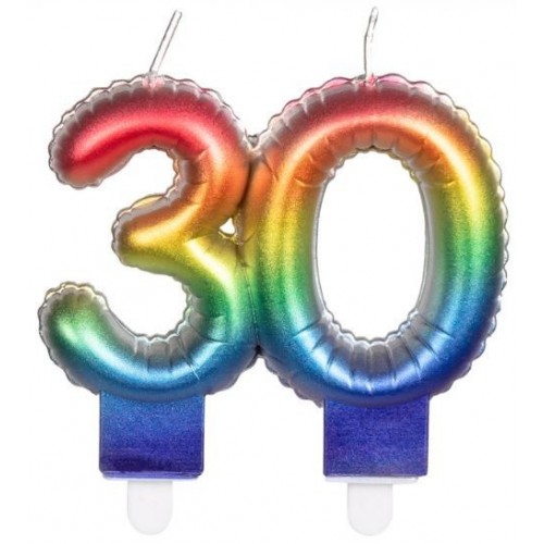 VELA N30 ARCOIRIS 9 CM