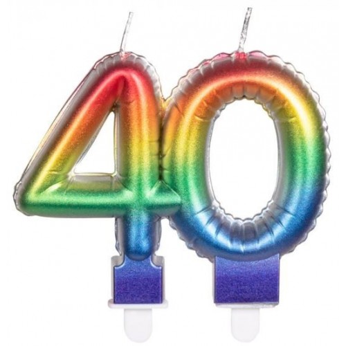 VELA N40 ARCOIRIS 9 CM