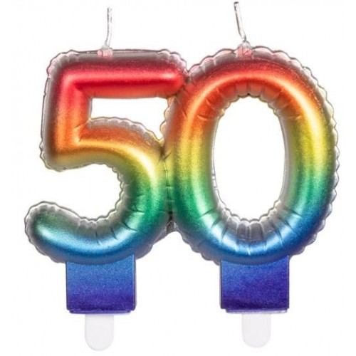 VELA N50 ARCOIRIS 9CM