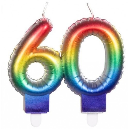 VELA N60 ARCOIRIS 9CM