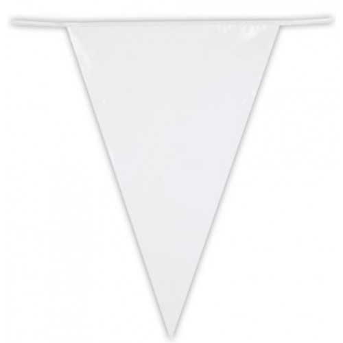   BANDERIN TRIANGULO GDE BLANCA 10MT