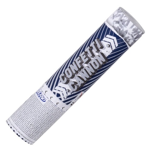 CAÑON CONFETI PLATA 20CM