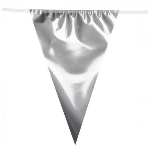   BANDERIN TRIANGULO GDE PLATA 10M