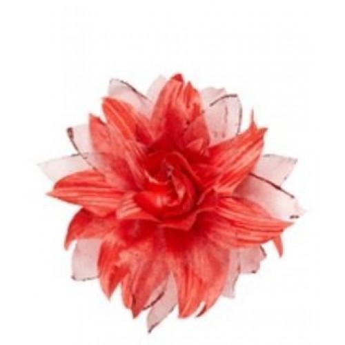 PINZA DEL PELO FLOR ROJA GLITTER