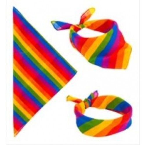 PAÑUELO BANDANA ARCO IRIS 55X55CM