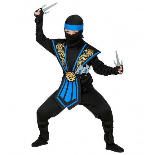 DISFRAZ 11A13AÑOS NINJA AZUL KOMBAT