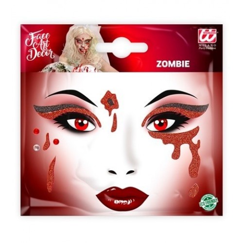 $D DECORACION ADHESIV FACIAL SANGRE GLIT
