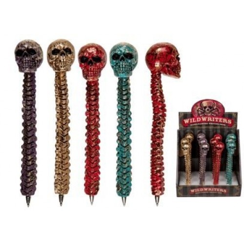 BOLIGRAFO POLIRESINA CALAVERA 17CM
