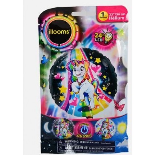 GLOBO 22" FOIL RND UNICORNIO