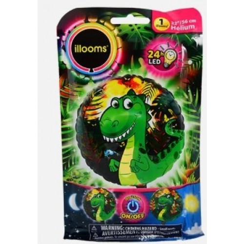 GLOBO 22" FOIL RND DINO