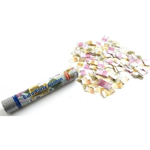 CAÑON CONFETI BILLETE EUROS 30CM