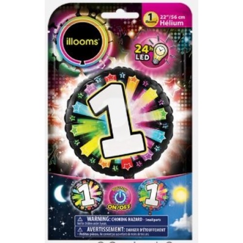 GLOBO 22" FOIL RND ESTRELLAS N1