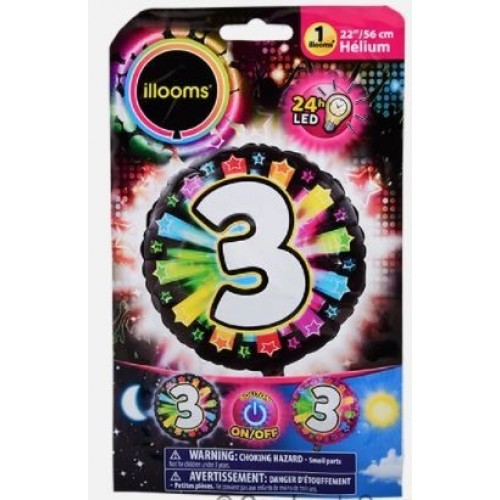GLOBO 22" FOIL RND ESTRELLAS N3