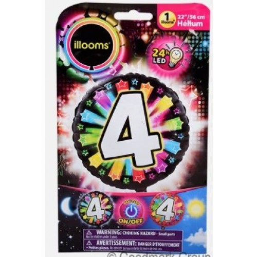 GLOBO 22" FOIL RND ESTRELLAS N4