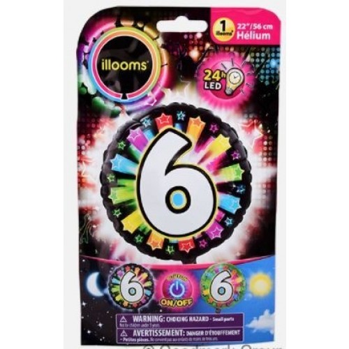 GLOBO 22" FOIL RND ESTRELLAS N6
