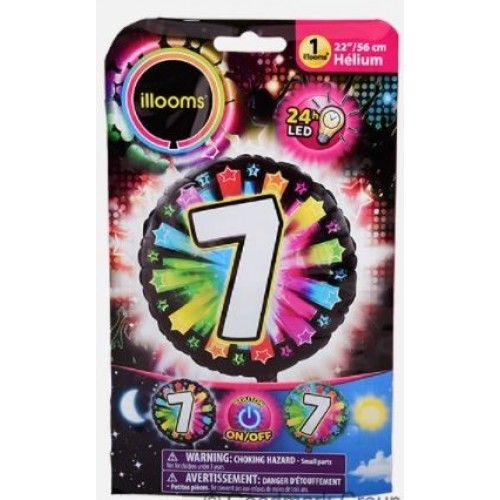GLOBO 22" FOIL RND ESTRELLAS N7