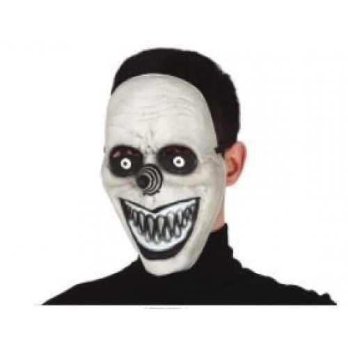 MASCARA PAYASO SONRIENTE GRIS