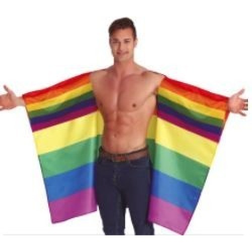 BANDERA CAPA ARCOIRIS 145X90CMS