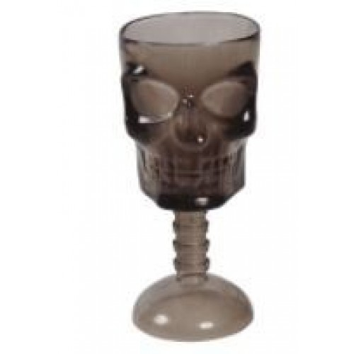 COPA CALAVERA NEGRA TRANSP 18CM