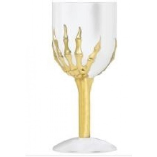 COPA TRANSP MANO ESQUELETO ORO 18CM