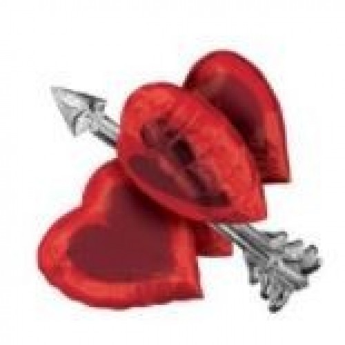 GLOBO 27" FOIL FORMA CORAZON C/FLECHA