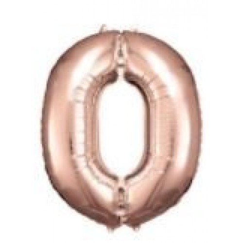   GLOBO 33" FOIL FORMA N0 ROSA ORO