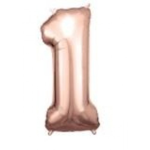   GLOBO 33" FOIL FORMA N1 ROSA ORO