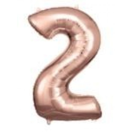   GLOBO 34" FOIL FORMA N2 ROSA ORO