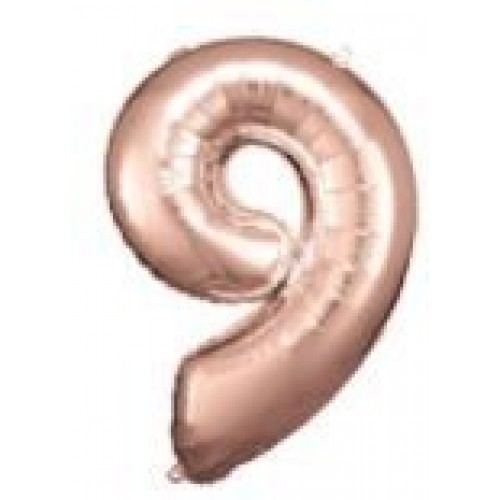   GLOBO 34" FOIL FORMA N9 ROSA ORO