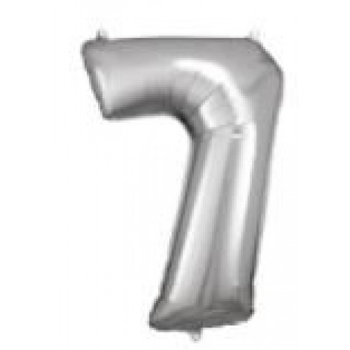  GLOBO 34" FOIL FORMA N7 PLATA
