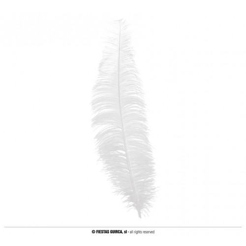   PLUMA AVESTRUZ BLANCA 40CM