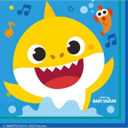   16 SERVILLETAS BABY SHARK FS 33CM