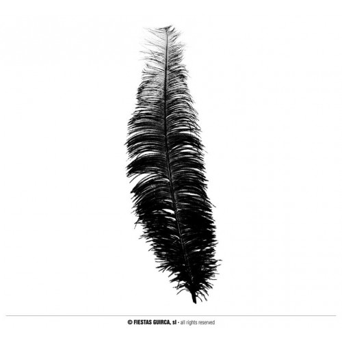   PLUMA AVESTRUZ NEGRO 40CM