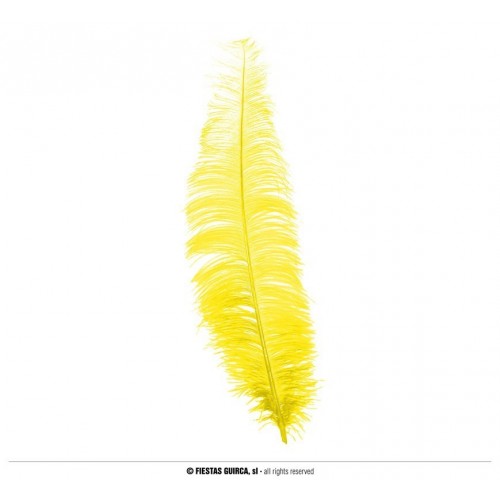    PLUMA AVESTRUZ AMARILLO 40CM