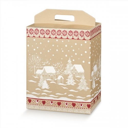 CAJA 6 BOTELLAS NAVIDAD 28X20X35CM