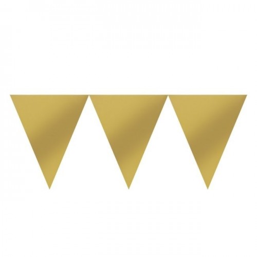  BANDERIN TRIANGULOS ORO 4,5M