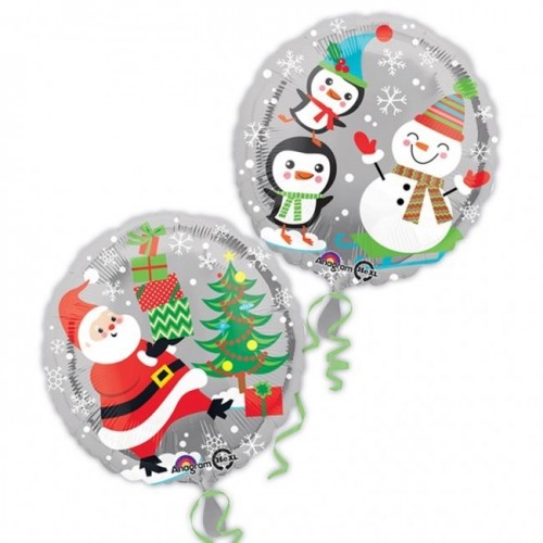 GLOBO 18" SANTA, MUÑECO NIEVE Y PINGUINO